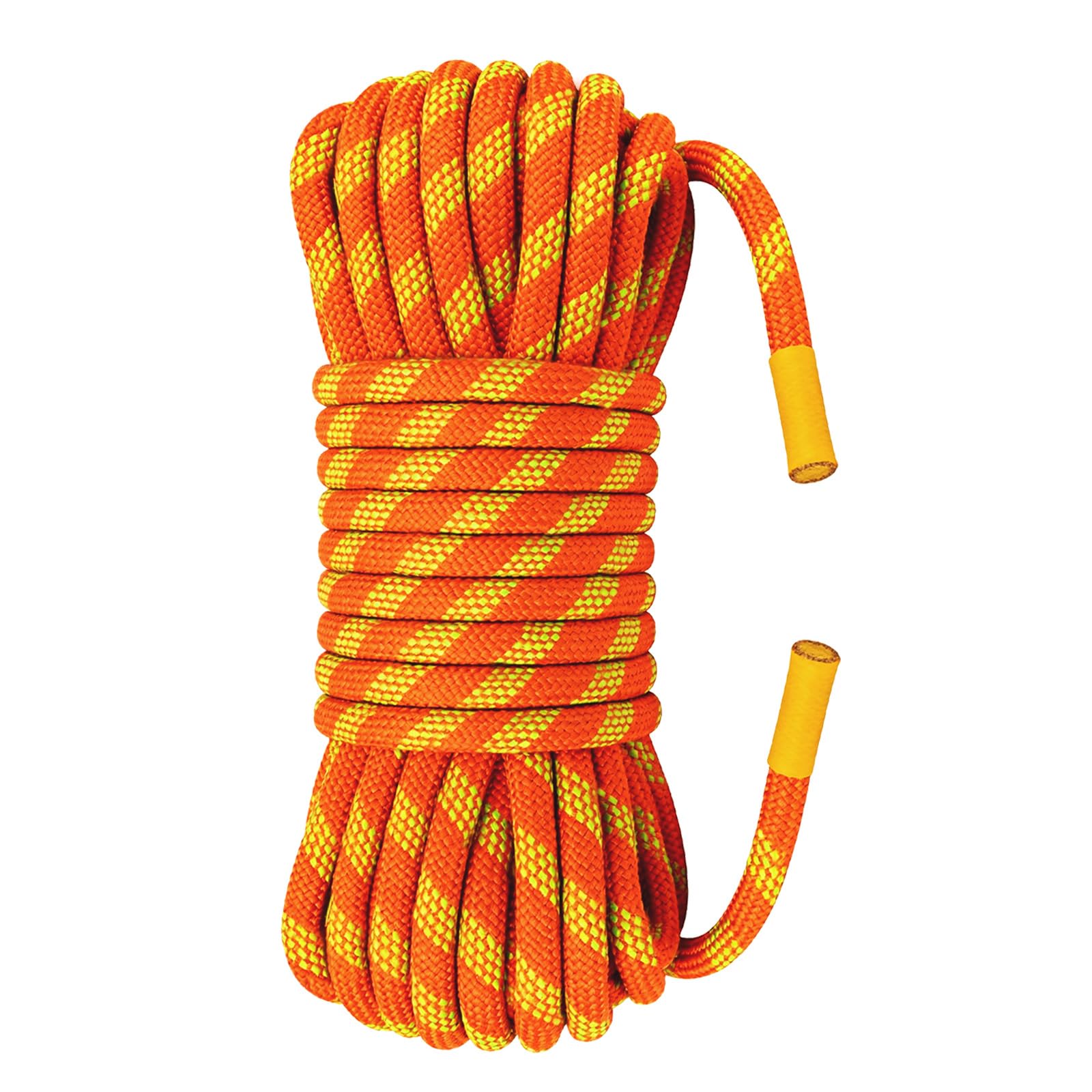12mm statisches Seil 70m UIAA Zertifiziert Rettung Bergsteigen | Hochfestes Nylon, abriebfest & UV-beständig, für Expeditionen und alle Outdoor-Arbeiten, orange reflektierend