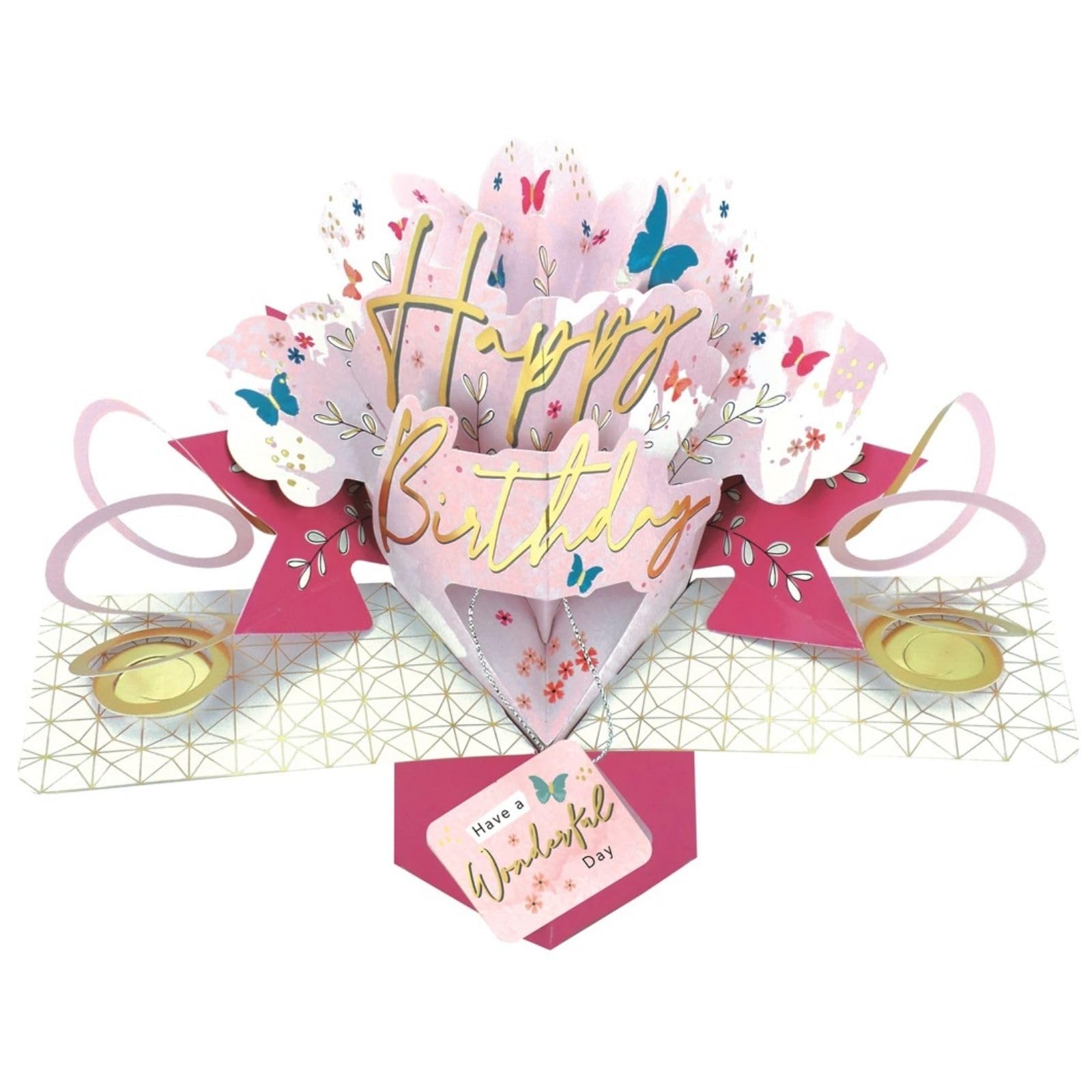 SECOND NATURE Female Happy Birthday Pop-Up Greeting Card Original 3D Pop Up Card POP197