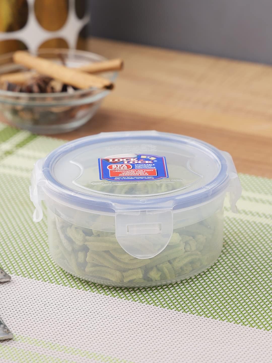 LOCK & LOCK Round Water Tight Food Container, Short (1.25-Cup)