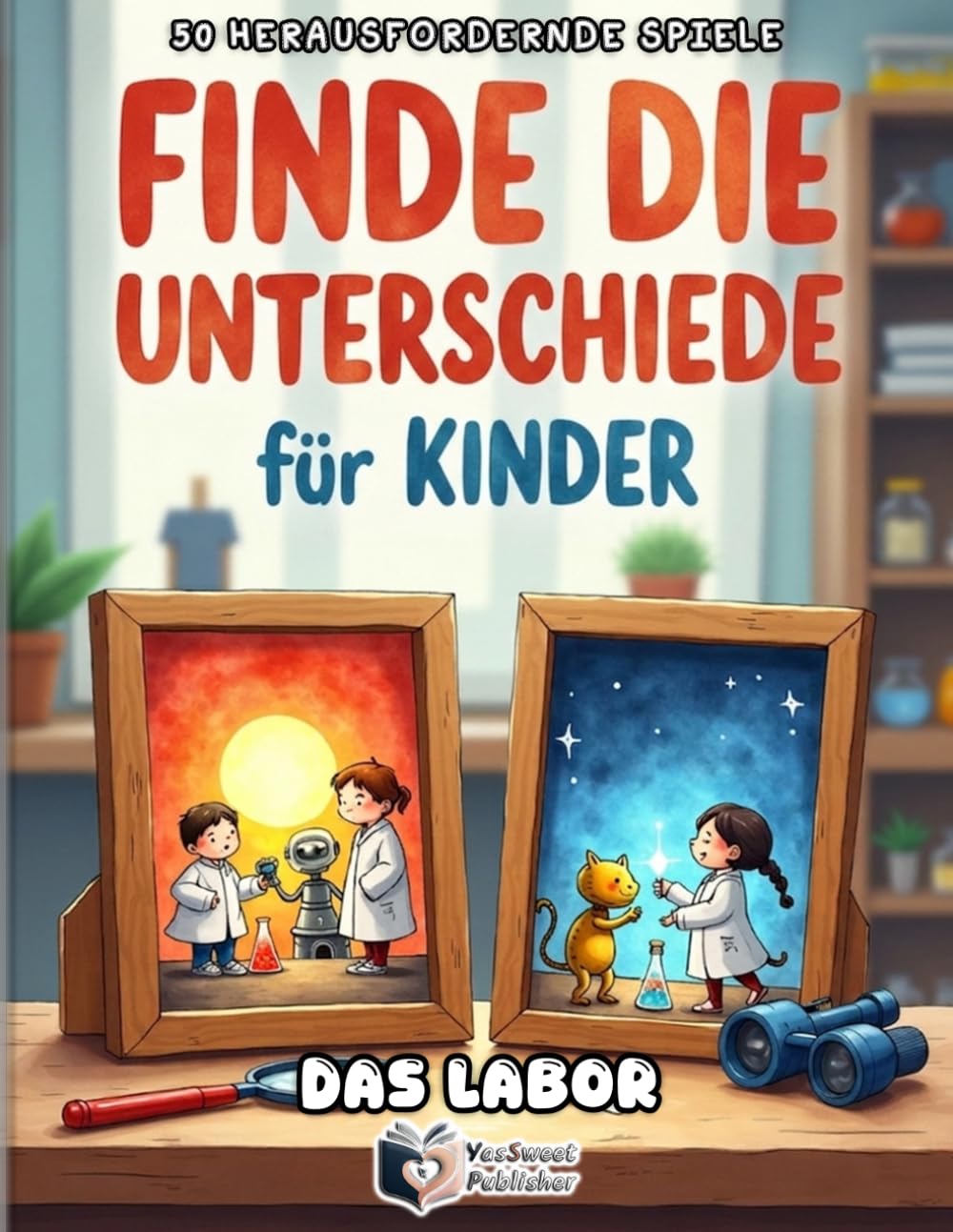 Finde die Unterschiede für Kinder - Das Labor: Fehlersuchbuch für kleine Entdecker | 50 spannende Wissenschafts-Rätsel mit 250 versteckten Fehlern | Konzentrationstraining (Ohne Lösungen)