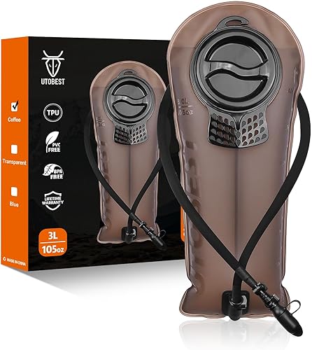 UTOBEST Hydration Bladder 2L3L,Water Bladder for Hiking Backpack,TPU Water Reservoir Bag Replacement,BPA Free Leak-Proof Wide Opening for Running