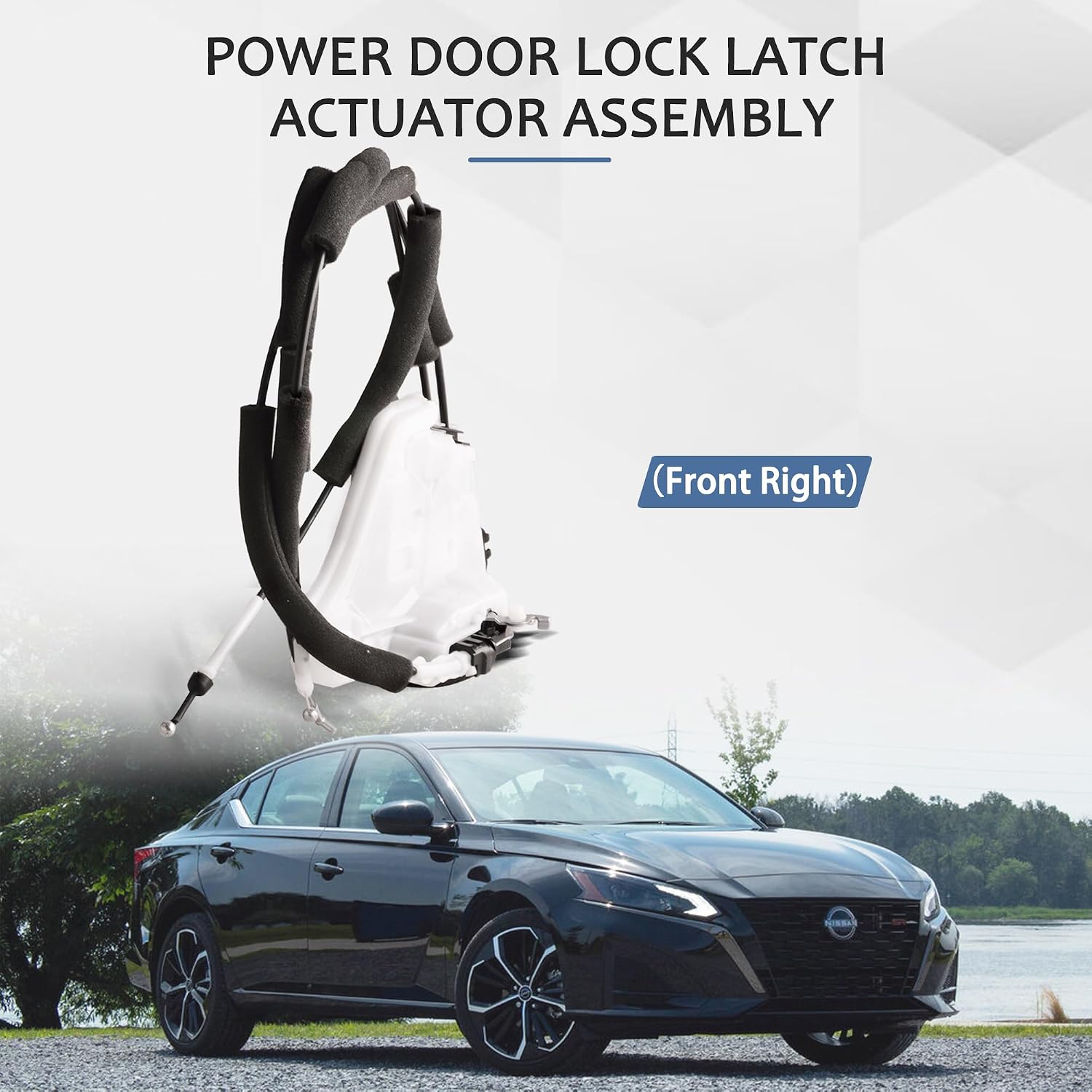 Front Right Passenger Side Power Door Lock Latch Actuator Assembly Compatible for Nissan Altima 2019-2024 Replace 805009HE0B 805006CA0B 805009HE0A