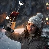 Vista 3 de Cordless Table Lamp，6000mAh Rechargeable Battery LED Desk Lamp, 3 Color Stepless Dimming Up,for Camping Restaurant Bedroom Bars Home Party (2 Black)