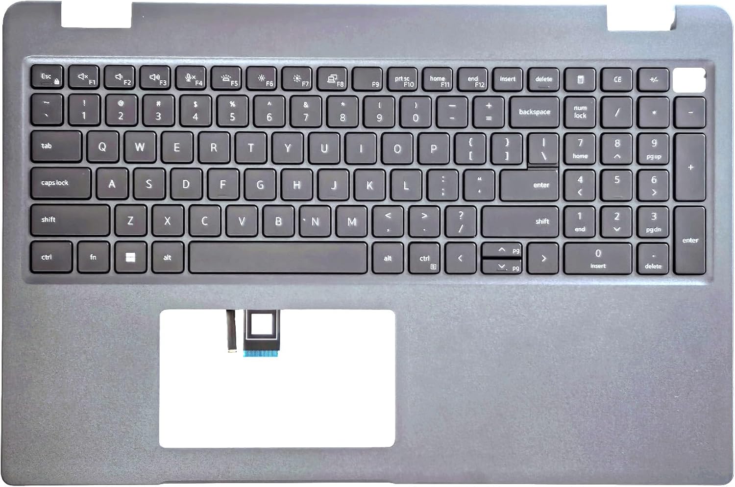 Replacement Upper Case Palmrest for Dell Latitude 15 3540 E3540 Series Laptop Backlit Keyboard Assembly 0DVR0W DVR0W Gray