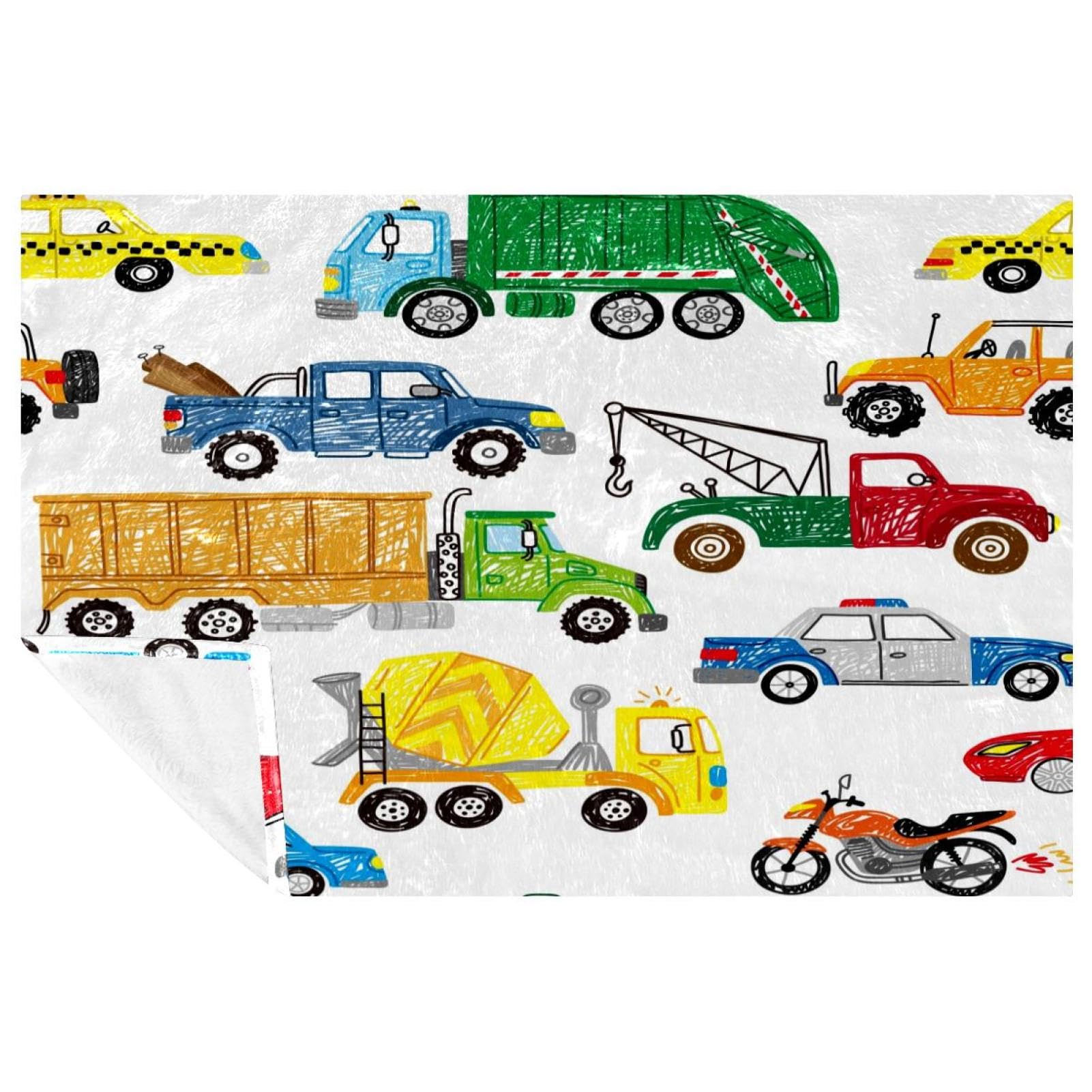 Couverture chaude Doodle plaid de lit canapé camping et plage 150 x 100 cm