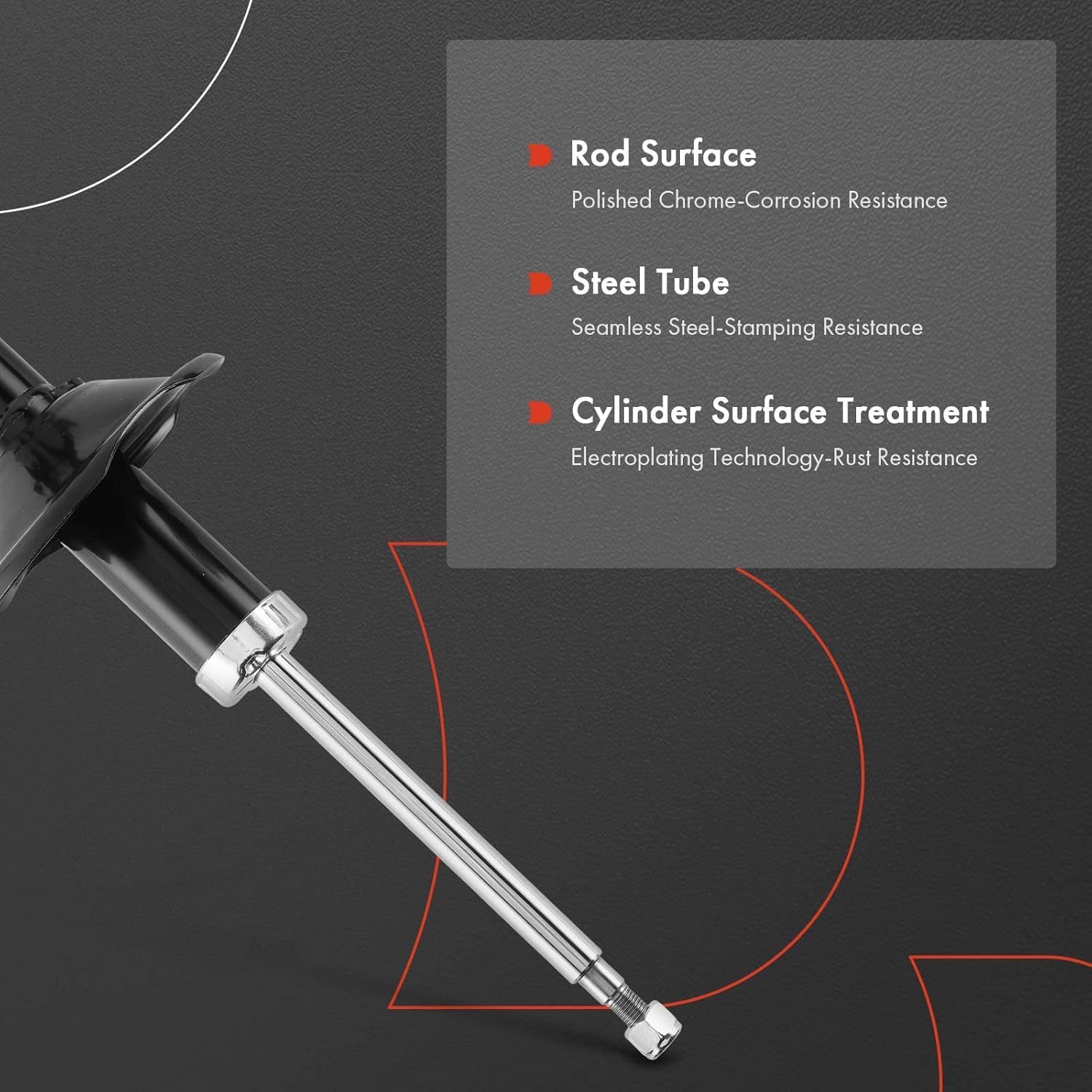 A-Premium Front Pair (2) Strut Assembly Compatible with Subaru Forester 2003 2.5L, Driver and Passenger Side