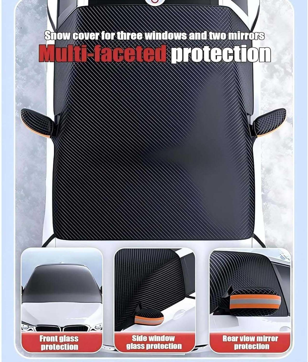 Windshield Cover, Windshield Cover for Ice and Snow for Nissan Murano 2015-2020 2021 2022 2023 2024,Windshield Cover with Side Wing Mirror Cover,Frost Defense,Ice,Sun,Snow, Easy to carry, orange