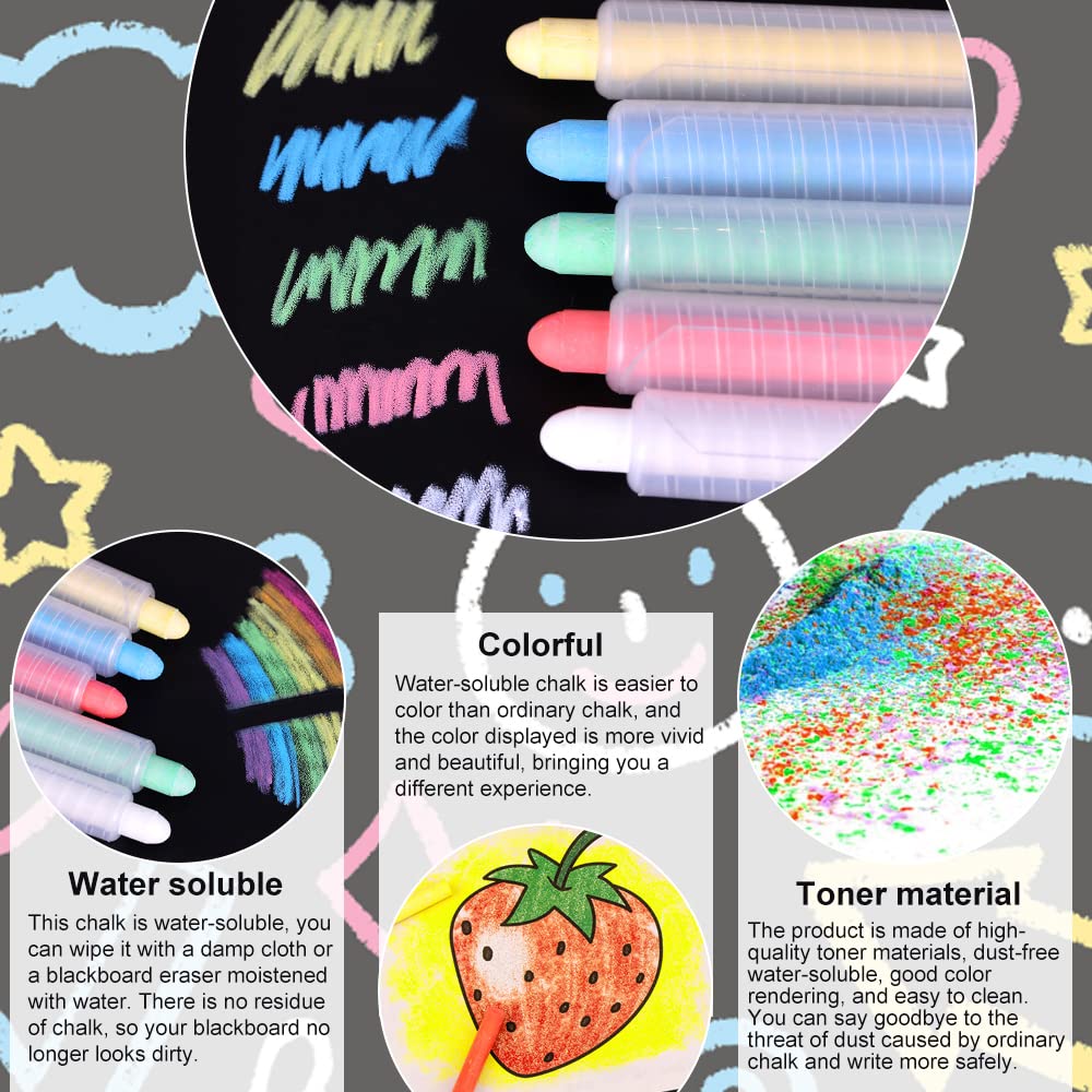 GIRAFEDA 5 Pcs Craie Sans Poussière Craie Couleur Craie