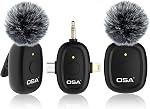 Wireless Lavalier Microphone for iPhone, iPad, Android and Camera, 3 in 1 Mini Microphone with Noise Reduction Plug and Play, Clip on Mic for Video Recording, TikTok, YouTube, Vlog, Podcast