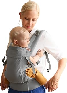 Beco Gemini 2.0 Baby Carrier Newborn to Toddler, 4 Positions, Gray | M-Cloud Padded Support, Hip-Healthy Ergonomic Seat, fully Adjustable Fit for every parent and growing child.