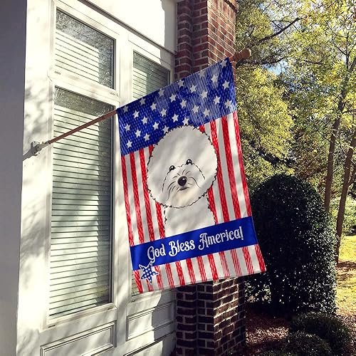 Vista 440 de Caroline's Treasures BB2171GF American Flag and Border Collie Garden Flag Mailbox Flag Decorative Yard Flag Banner Outside Patio Artwork Yard Flower