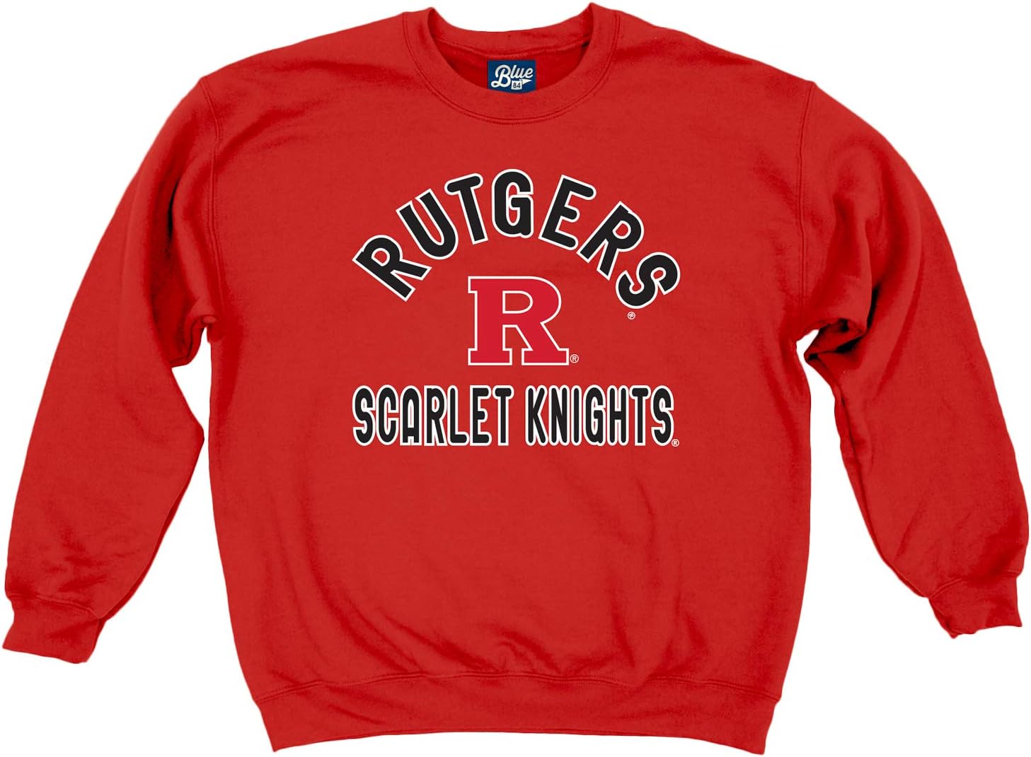 Blue 84 Men's Rutgers Scarlet Knights Crewneck Sweatshirt Line Up Team Color, Rutgers Scarlet Knights Red, Large - Image 2