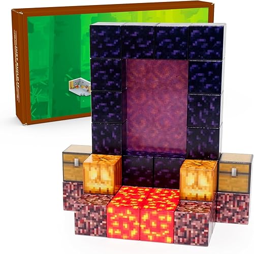 HSDJLXZ Bloques magnéticos, 33 unidades, cubo grande para niñas y niños, bloques de construcción Montessori STEM sensoriales, juguetes de