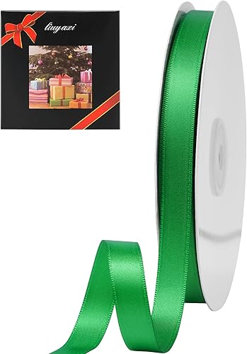 Miniatura 53 de LIUYAXI Cinta de satén roja de doble cara, 1/4 pulgadas x 50 yardas continuas, cintas finas perfectas para envolver regalos, tarjetas de invitación