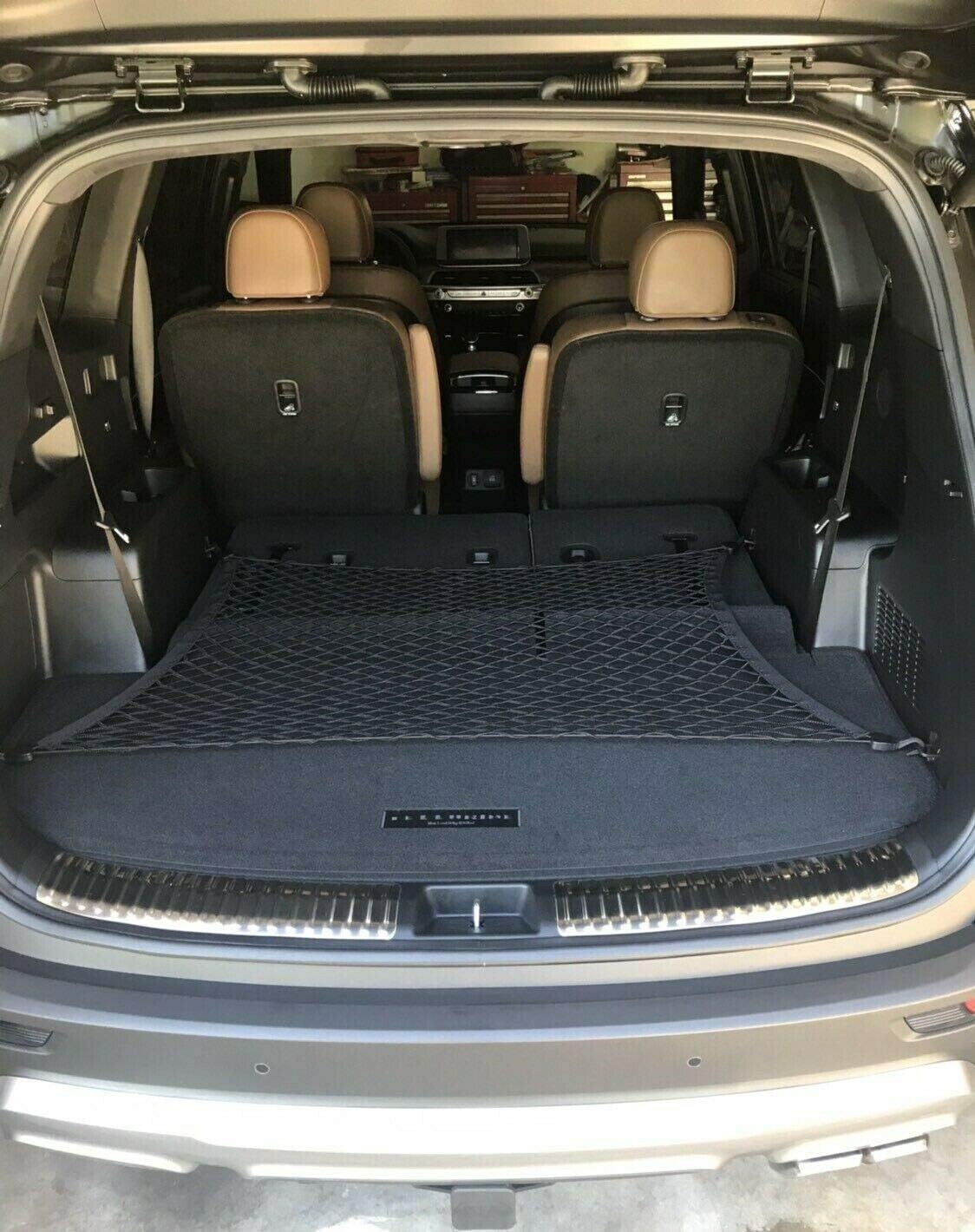 Floor Style Automotive Elastic Trunk Mesh Cargo Net for KIA Telluride 2020-2026 - Premium Trunk Organizers and Storage - Luggage Net for SUV - Best Car Organizer for KIA Telluride