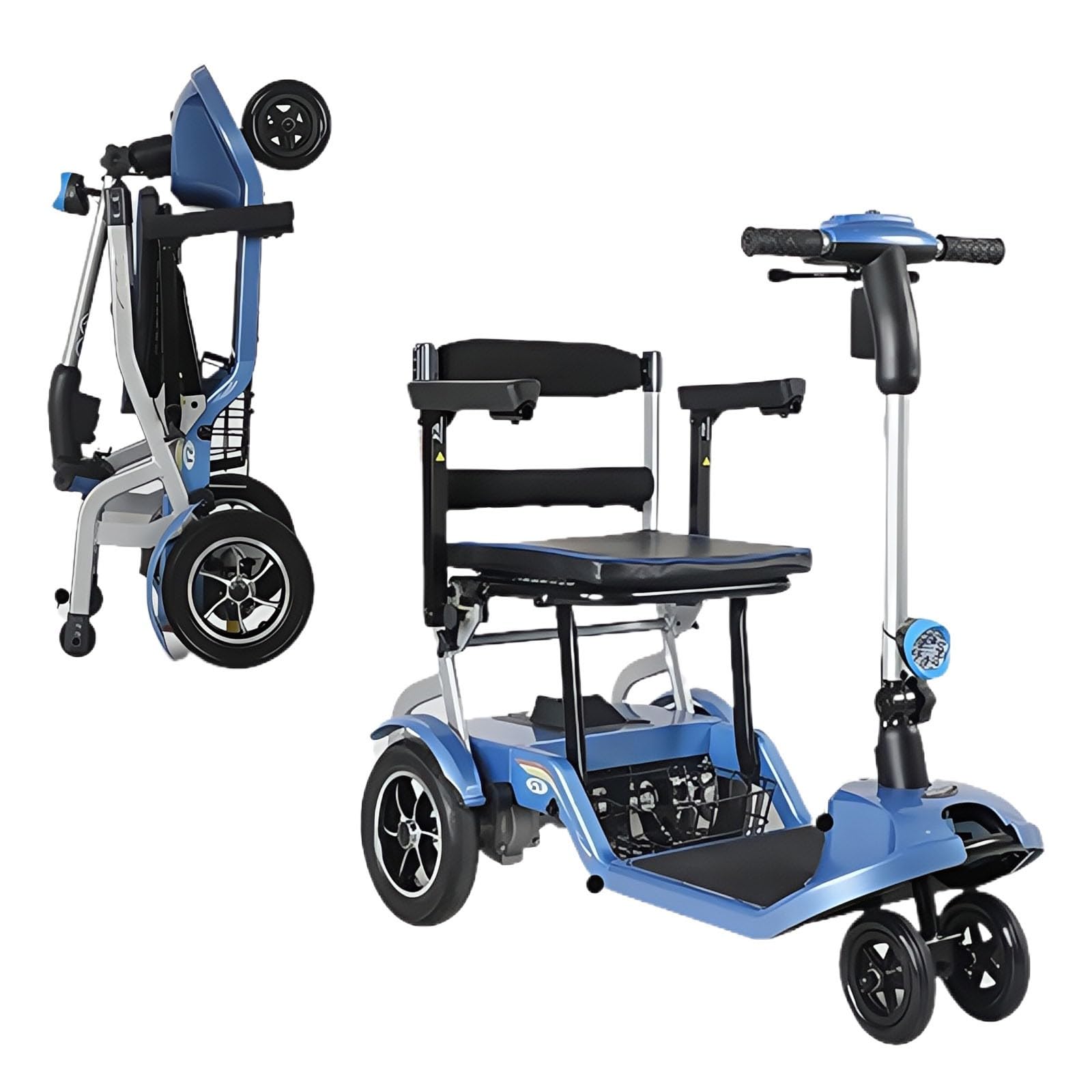 Scooter para Personas Mayores De Alta Gama, Scooter Eléctrico, Vehículo Eléctrico De Cuatro Ruedas Plegable Y Liviano para Personas Mayores.