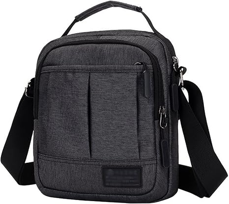 Amazon.com: SDFGBF Bolso de hombre de nailon para hombre, bolso de hombro  casual para hombre, bolso de mensajero, bolso de moda para hombre de  negocios (color: negro, tamaño: 7.9 x 3.5 x