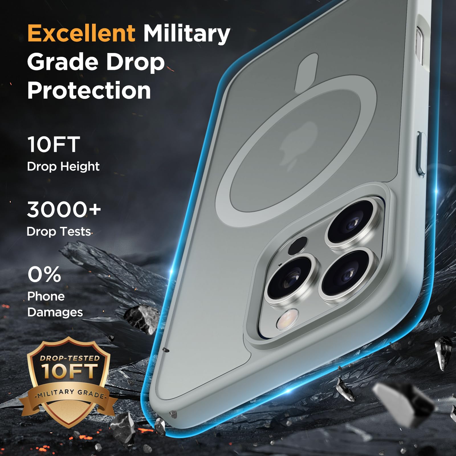 Miracase Custodia Magnetica Per IPhone 16 Pro Max Con MagSafe E 2 Pellicole Vetro