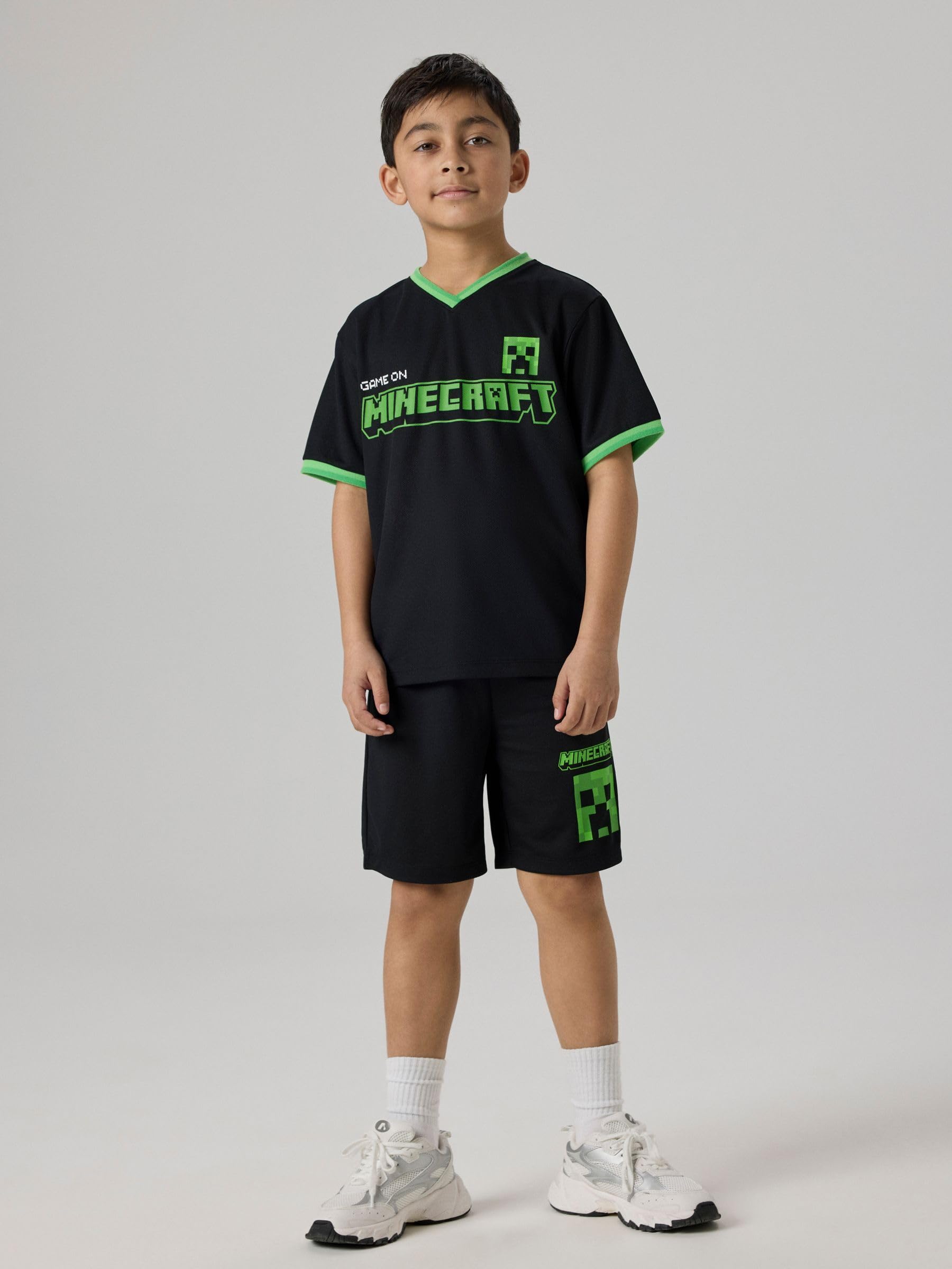 NAME IT Poly Shorts Nkmmali Minecraft Nreg-Pantaloncini in Poliestere Bfu Bambini e Ragazzi