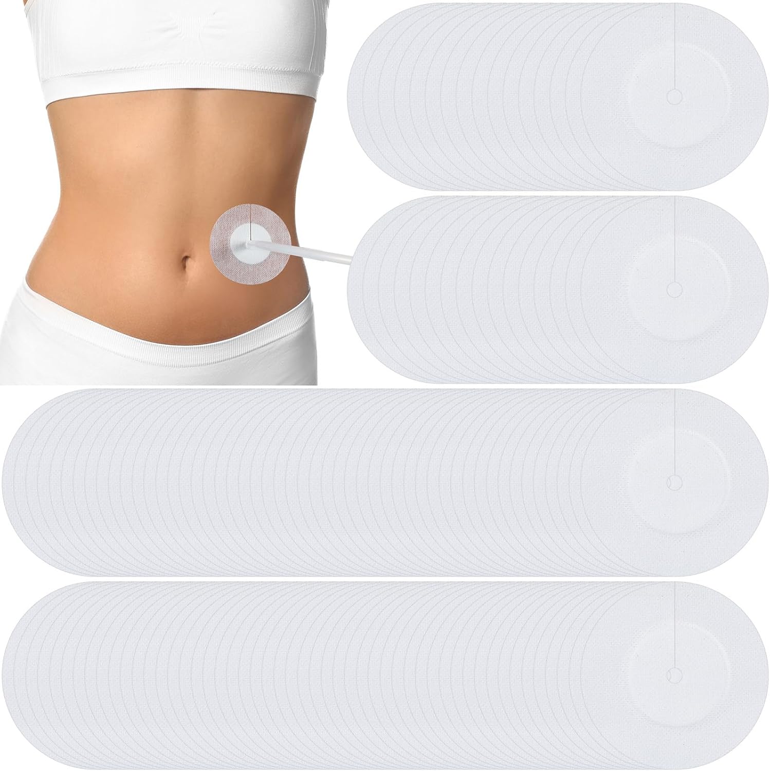 Feeding Tube Pads 4 x 4 Inches Split Drain Adhesive