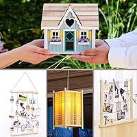 Vista 6 de Tacos de madera para manualidades de 1/2 x 6 pulgadas, 50 varillas cuadradas de madera, palos de madera sin terminar, pequeñas tiras de madera