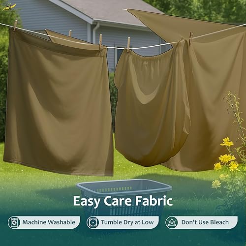 Vista 35 de Shreem Linen California King Waterbed Sheets, 4-Piece 100% Egyptian Cotton Attached Sheet Set with 15" Deep Pocket, Soft & Breathable Bedsheets for