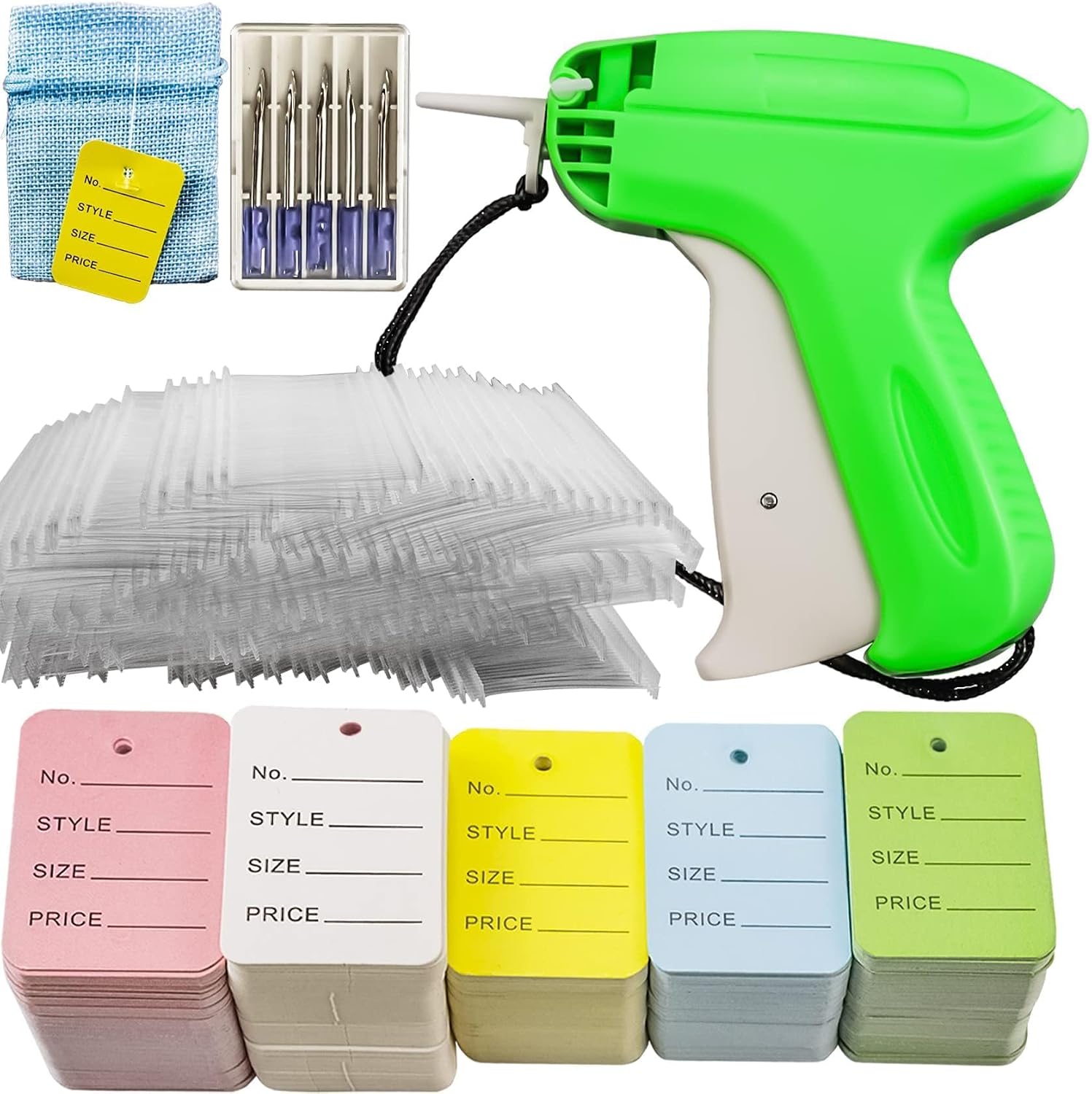 Vmiapxo 5506-Piece Price Tagging Gun Kit for Clothing, Tag Attacher Machine