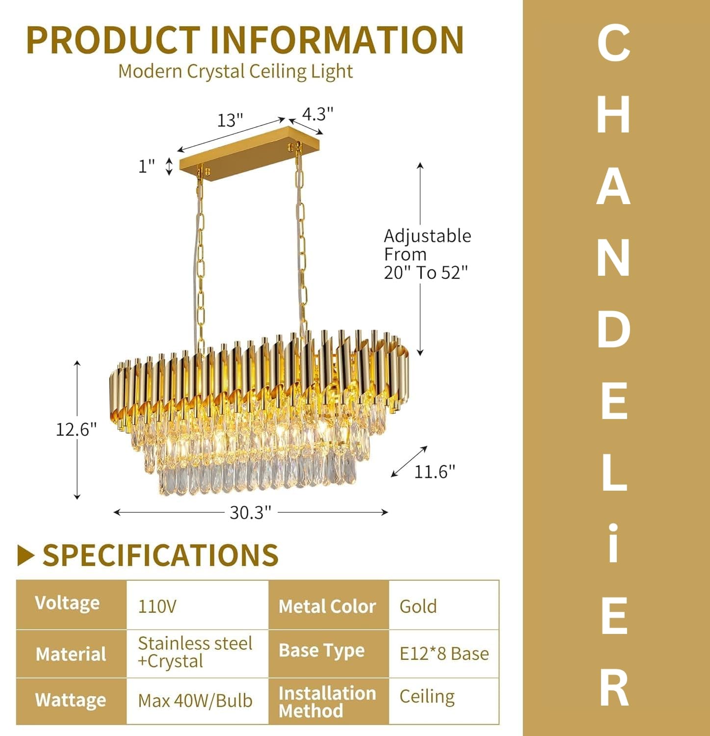 Desidiya Crystal Chandelier - Luxury Lighting -4
