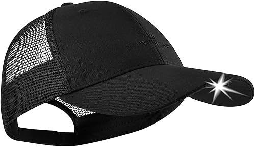 Miniatura 17 de POWERCAP - Gorra de béisbol LED con luz incorporada, luz LED con faro brillante y clasificación IPX4 2.0 Borde de árbol real