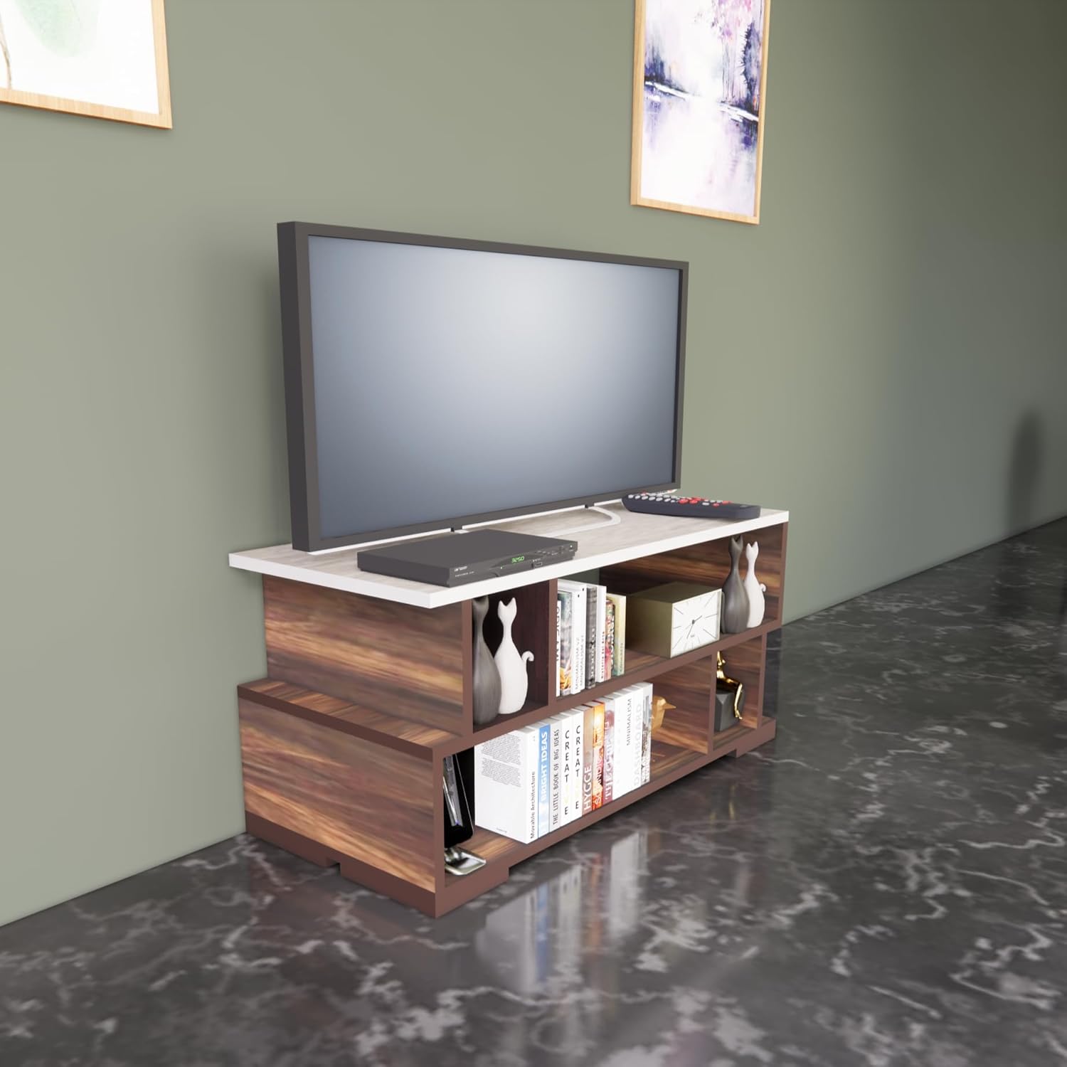 Maple Magic TV Unit in Asian Light & Asian Walnut – Enchanting Harmony for Your Entertainment Space Maple Magic TV Unit in Asian Light & Asian Walnut – Enchanting Harmony for Your Entertainment Space