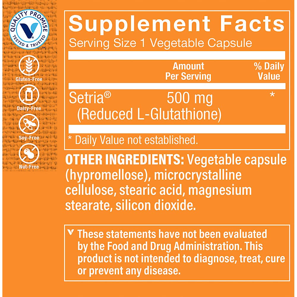 glutathione 500 mg capsule vitamin shoppe Amazon.com: The Vitamin Shoppe Reduced Gluthathione 500MG, Antioxidant  Supplement that (60 Capsules) : Health & Household