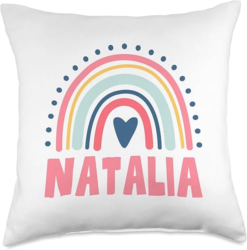 Miniatura 1 de Idea Regalo Personalizzata con Nome Gifts Idea Natalia Name Custom Woman Myth Legend Pink Birthday Party Throw Pillow, 18x18, Multicolor