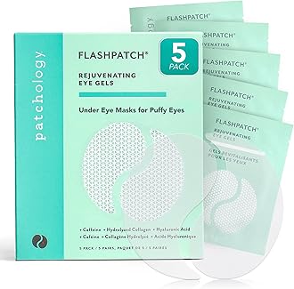 Under Eye Gel Patches – Natural Eye Masks for Puffy Eyes, Dark Circles & Eye Bags, Soothing Skincare Treatment for All Skin Types, Beauty & Personal Care Essentials (5 Pairs)