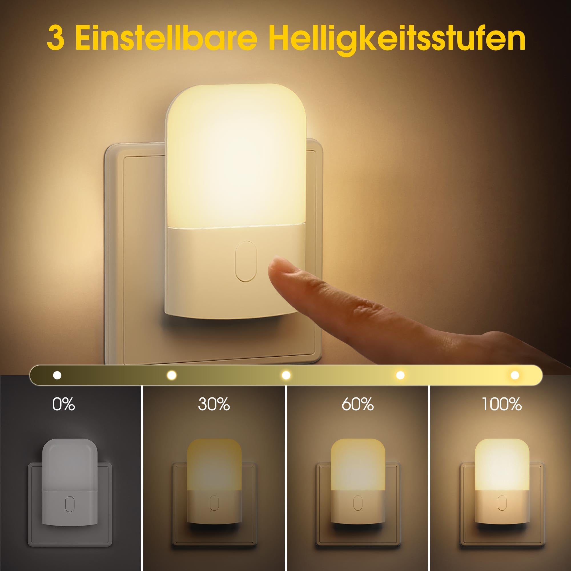 Briloner - Luce Notturna LED, luce bianca calda, luce da presa, lapada