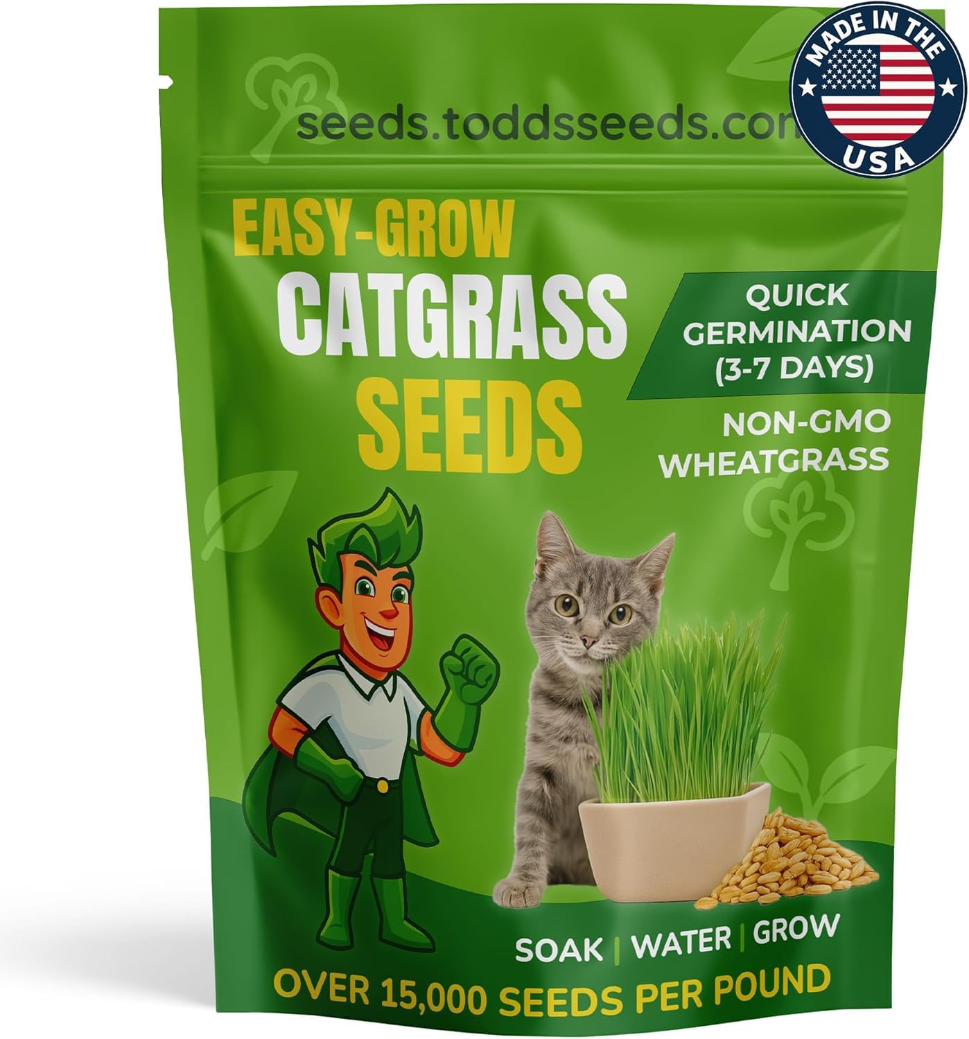 WORKERS & TCB/ Football T 色Cat Graas Amazon.com : Todd's Seeds Cat Grass Wheatgrass Seeds, 1 lb - Non