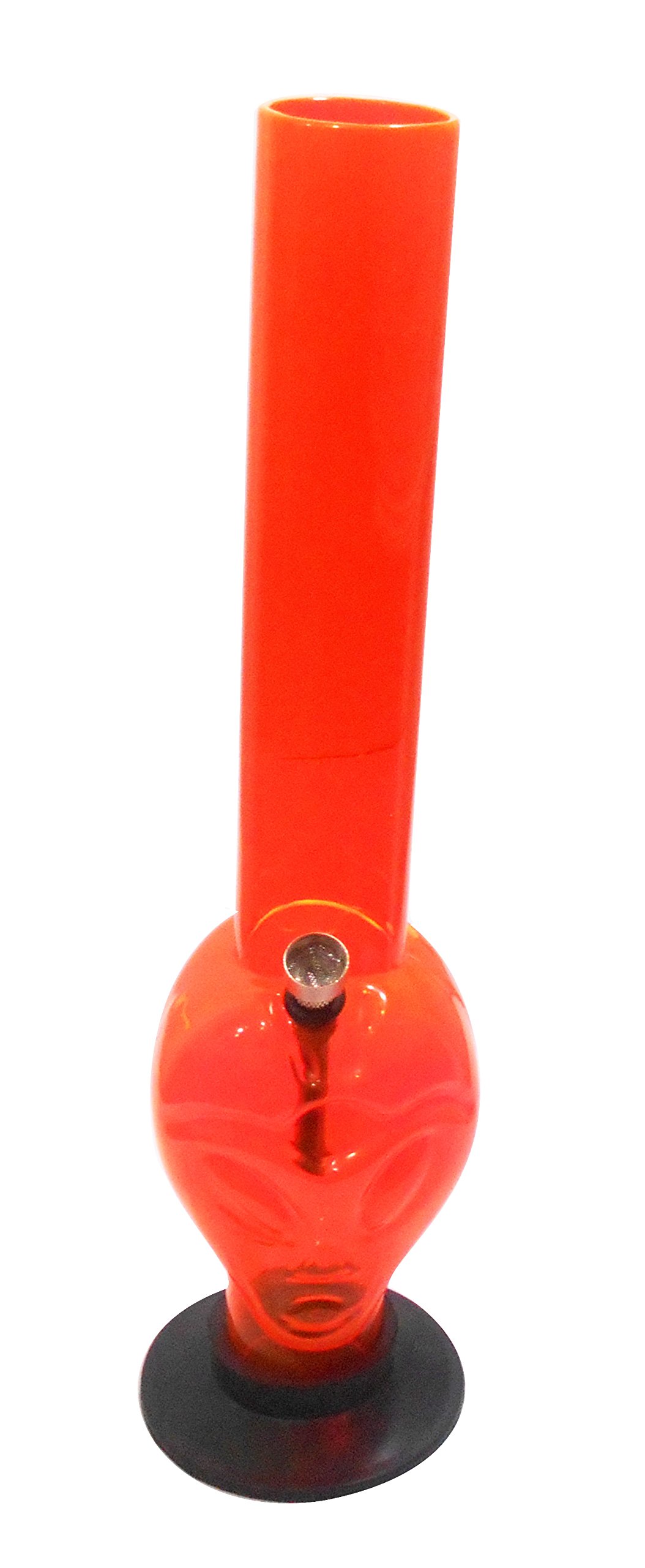METIER bongsmoke 16 inch Tall Acrylic Alien Water Bong (40 cm, Transparent Orange)