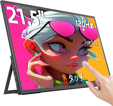 21.5 Inch Touch Panel Mobile Monitor Newsoul 120HZ Portable Monitor 1920x1080 FHD Portable Display Freestanding Gaming Monitor 75mm Standard VESA Hole Sub Monitor IPS LCD Panel Mobile Display USB | FHD  125% sRGB HDR   75mm VESA  IPS    Type-C/ HDMI PS4/5/XBOX/Switch/PC/Mac   /