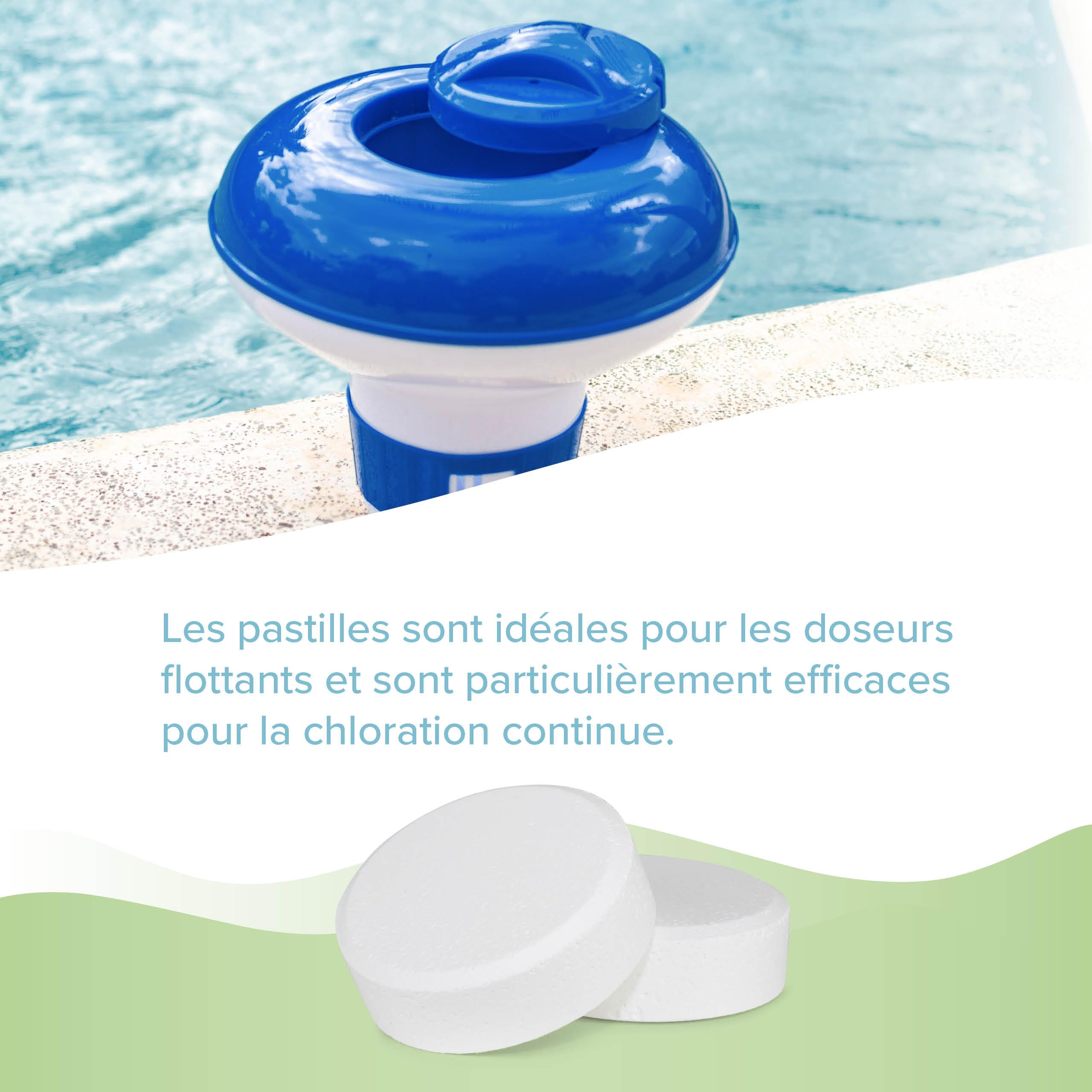 Höfer Chemie 2 x 5 kg Galets de Chlore Lent (200 g) pour Piscine - Hautement Efficace Contre Les bactéries
