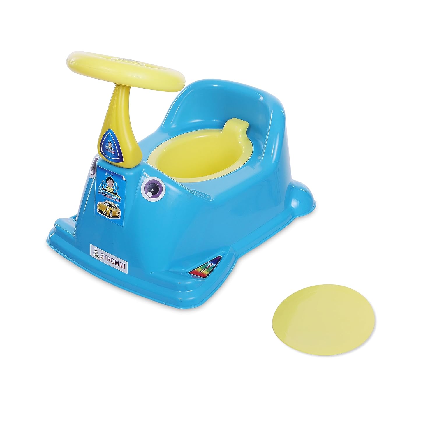 Stummy 2 in 1 Potty Car Style - Kids Potty Seat with Wheels Eye Shishu Toilet Chair with Removable Train And Closing Lid I -5 years suitable Baby Boy/Girl (Children's Poti Seat, Neela) Stummy 2 in 1 Potty Car Style - Kids Potty Seat with Wheels Eye Shishu Toilet Chair with Removable Train And Closing Lid I -5 years suitable Baby Boy/Girl (Children's Poti Seat, Neela)