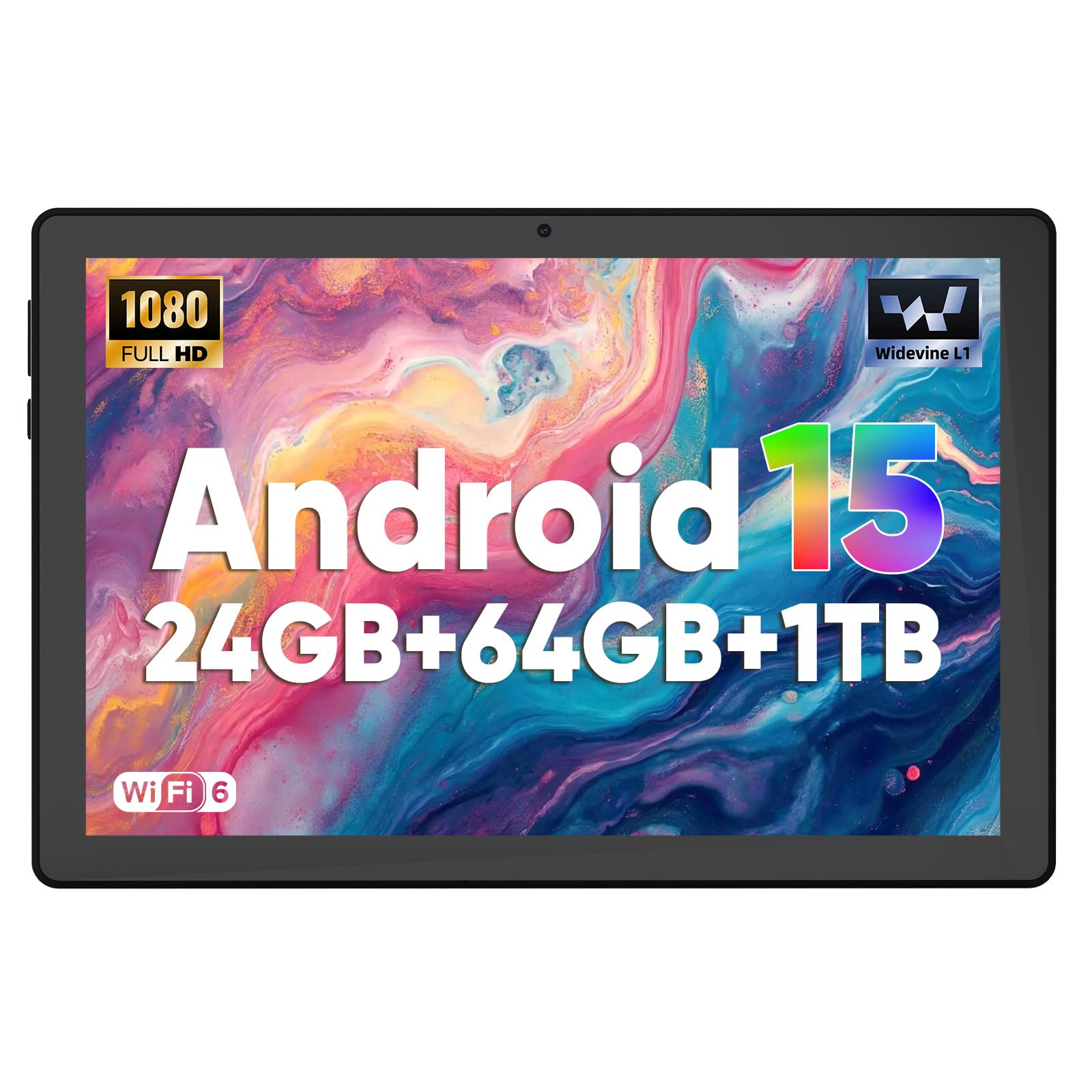 Photo 1 of Funelse Tablet, Android Tablet 10 Inch with Ocata Core, 24GB ROM+64 RAM+1TB TF, 1280x800 HD IPS Touch Screen, 5000mAh, 5MP+8MP, Widevine L1, GMS Certified, Face ID, 5G WiFi 6, Bluetooth5.3