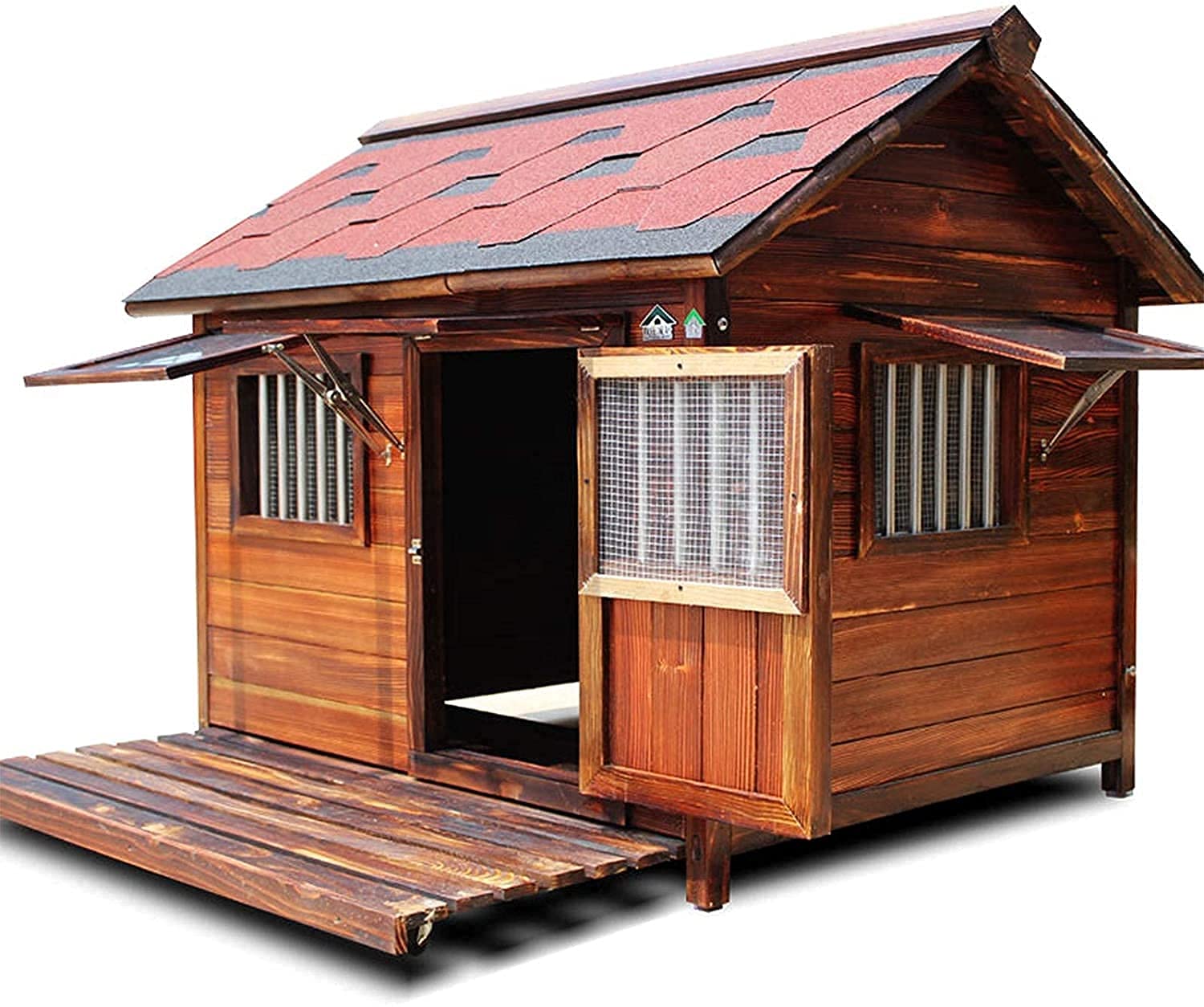 Outdoor Wooden Dog House Outdoor Waterproof Dog House Wooden Dog Cage House Wooden House Room Dog House with Window