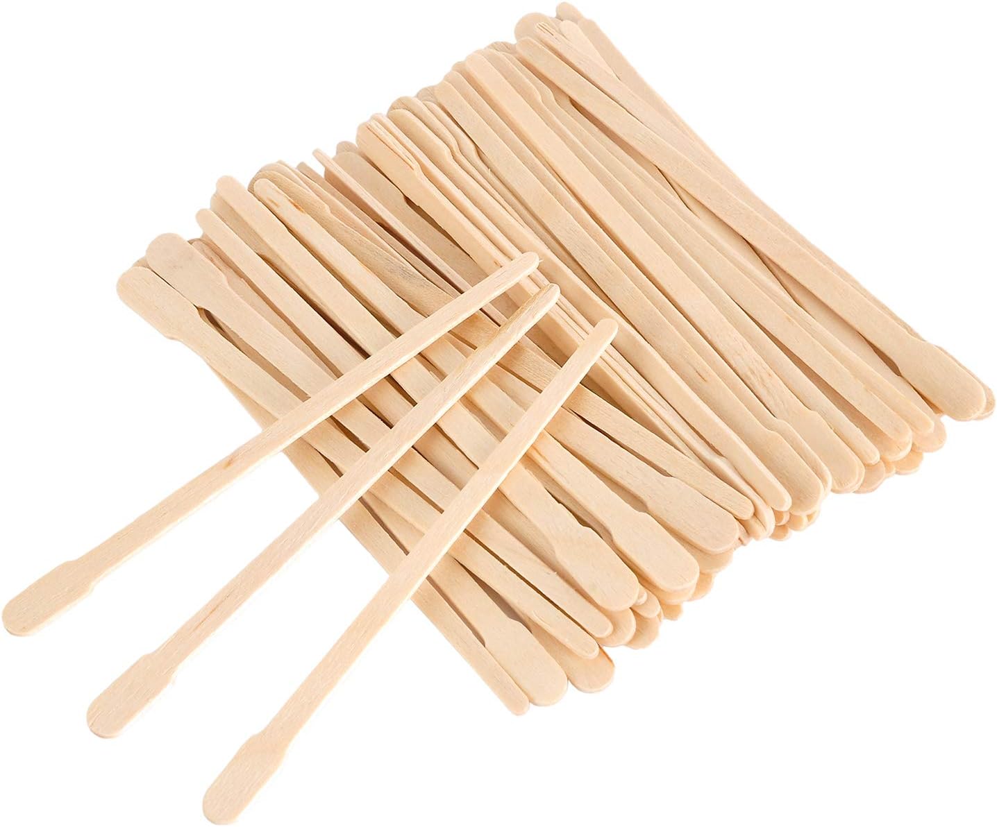 500 Pieces Eyebrow Wax Sticks Wooden Waxing Spatulas Mini Eyebrow Waxing Spatulas Small Wooden