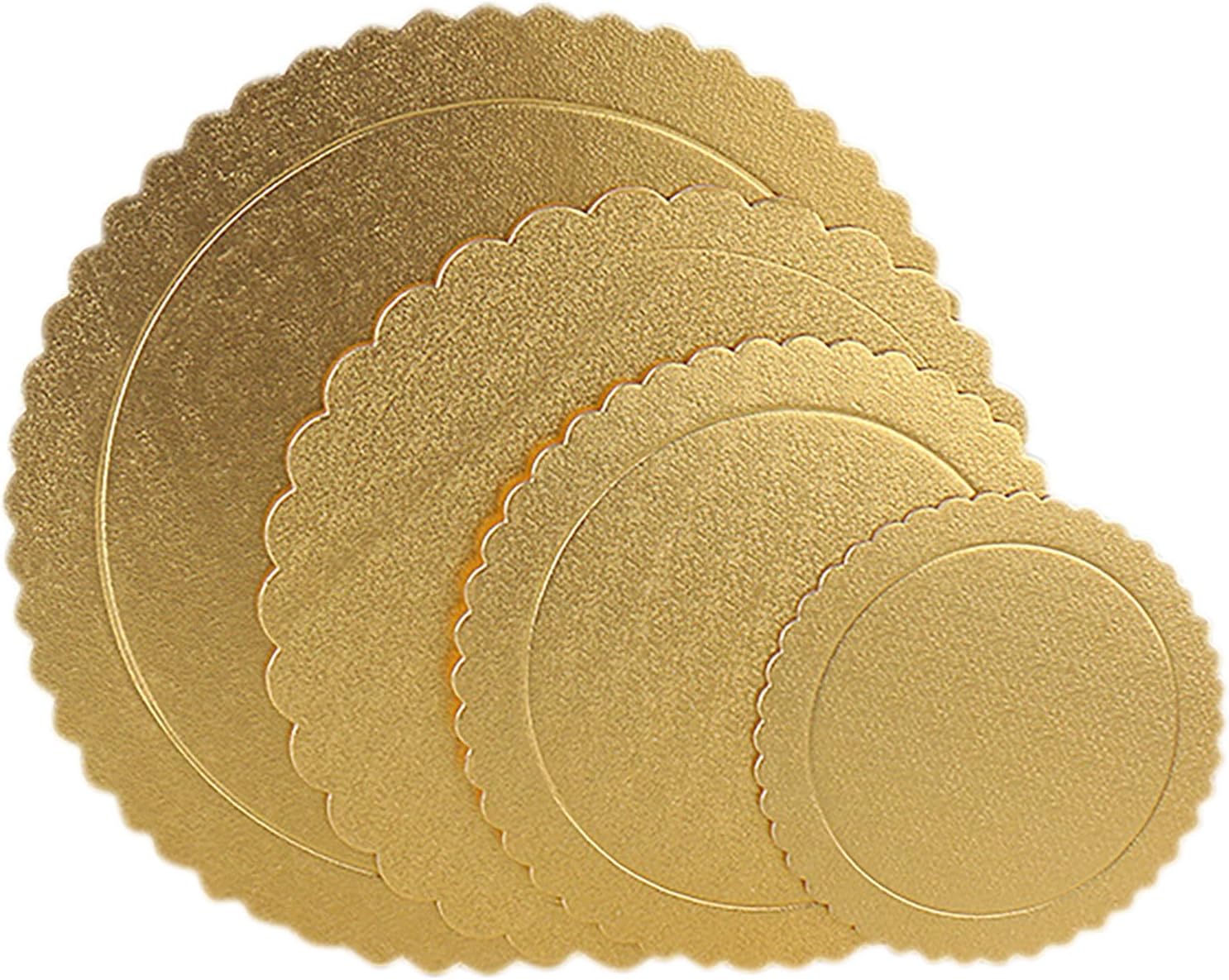 Goiio 4 Pack Cake Boards, Scalloped Cake Circle Base - View #6