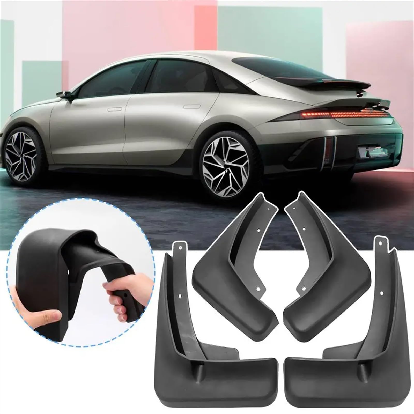 Garde-boue Sans Perçage Pour Hyundai IONIQ 6 2022-2024 - Lot De 4 (avant/arrière) - Protection Anti-éclaboussures