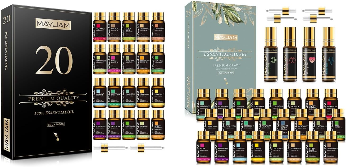 MAYJAM 20 PCS Essential Oil Gift Set and 28 PCS Essential Oil Set