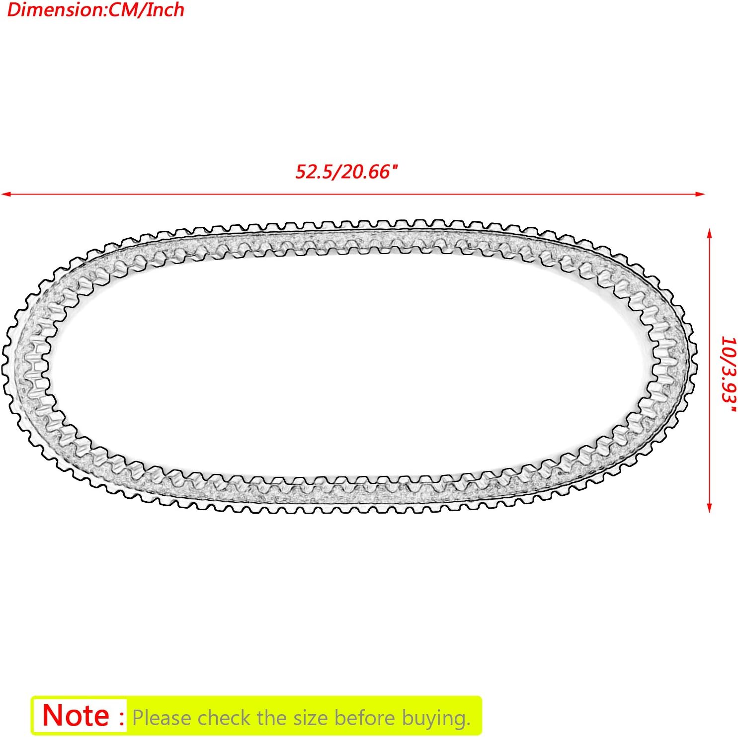 Drive Belt for Arctic Cat 0627-008 0627-011 Snowmobile Wildcat 700 EFI 92-94