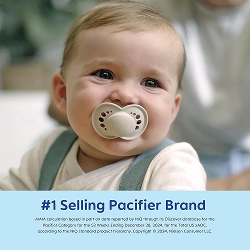 Miniatura 2 de MAM Chupete mate original para bebé, forma de pezón que ayuda a promover un desarrollo oral saludable, estuche esterilizador, 6-16 meses (paquete de