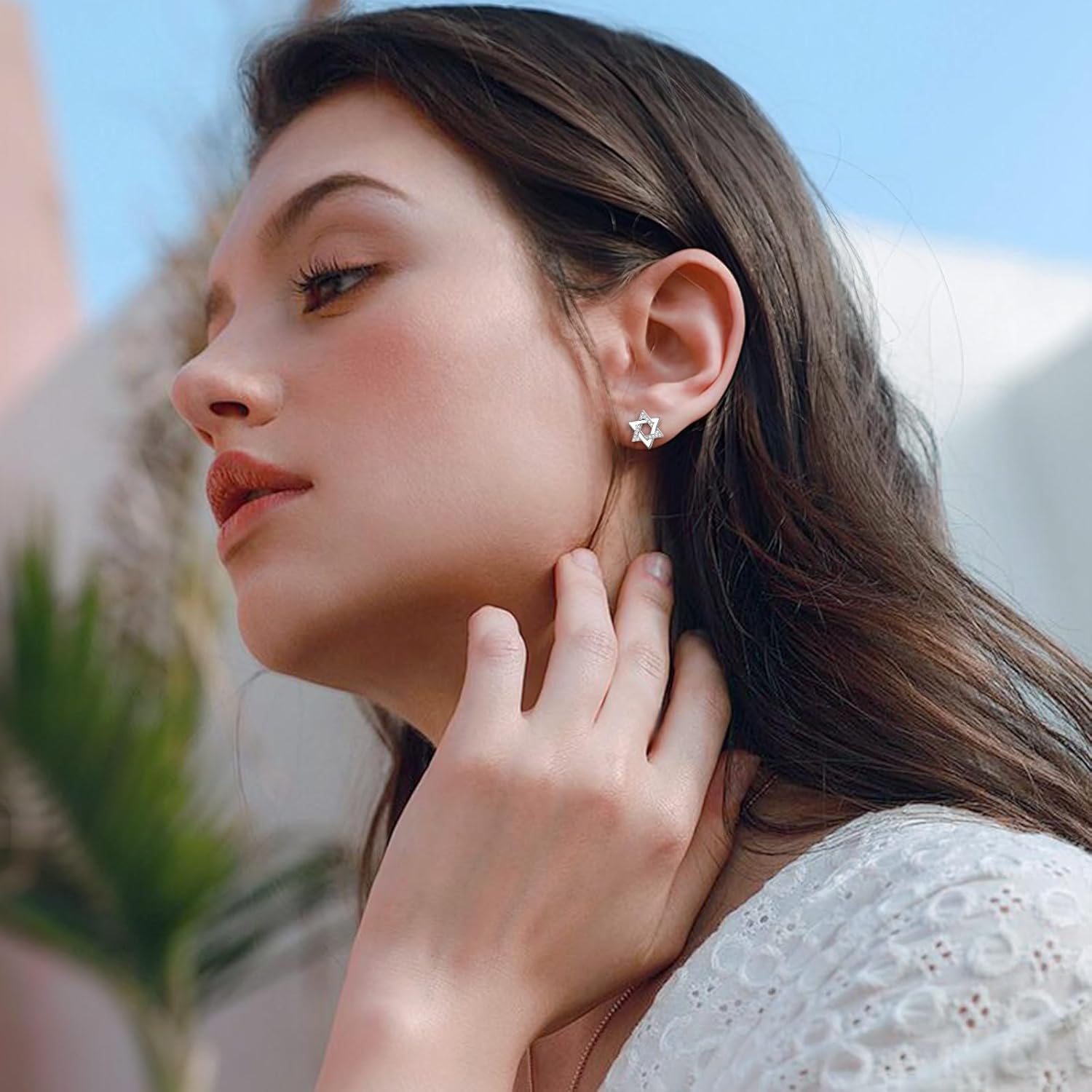 Vito 925 Sterling Silver Star of David Earrings for Women Men, Witckes Knot Stud Earring Black Jewish Star Stud Earrings Hanukkah Flatback Stud Earrings Jewelry Gift for Wife - Image 5