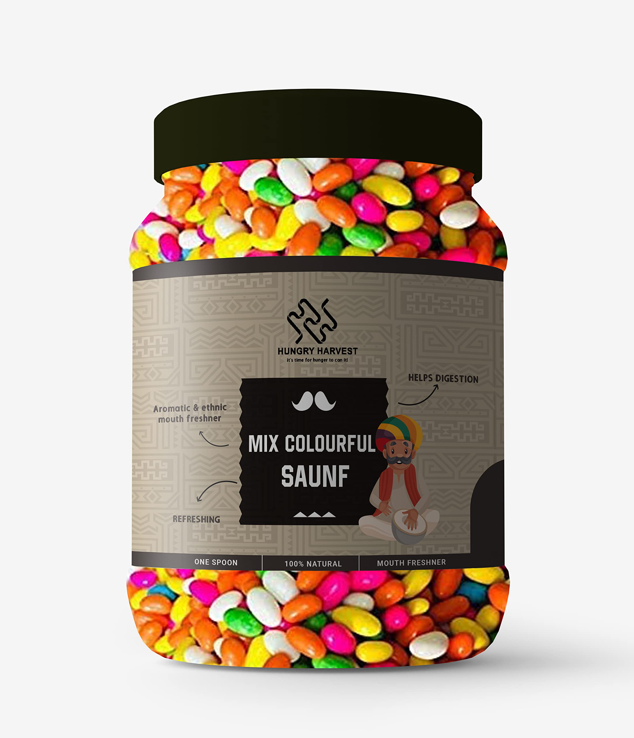 Hungry Harvest Colourful Sugar Coated Saunf| Colorful Fennel Seed - 150 gms Mouth Freshener [Jar Pack] (B09PTMMZMC) Amazon Price History, Amazon Price Tracker