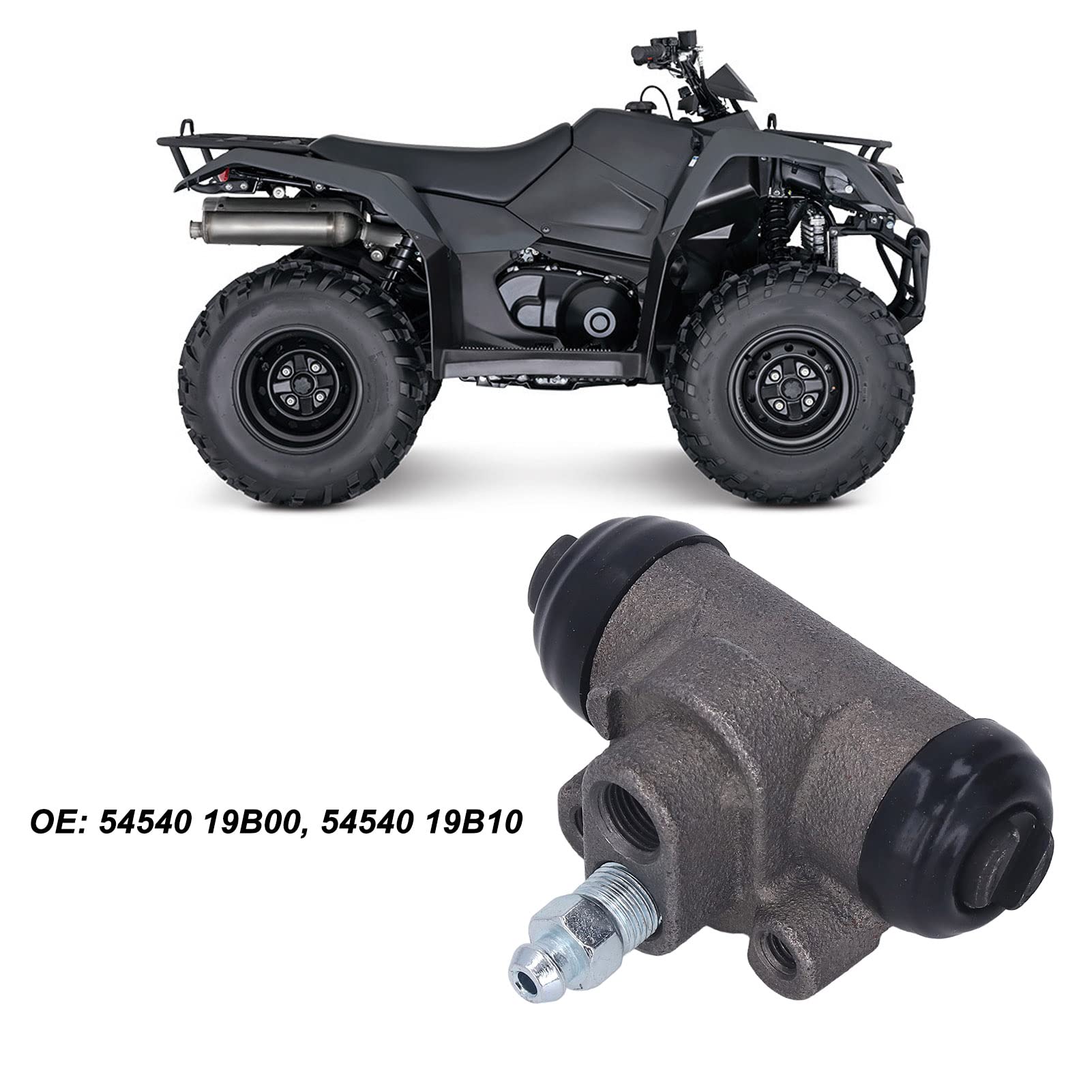 Bremsradzylinder, 2 Stück ATV Hinterradbremszylinder Metalllegierung OE 54540 19B00 Ersatz für Quadrunner K250 LTF250 2002